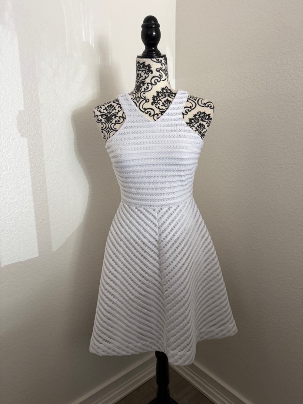 Lilly Pulitzer Megyn Crochet Stripe Knit Lace Dress Size XS